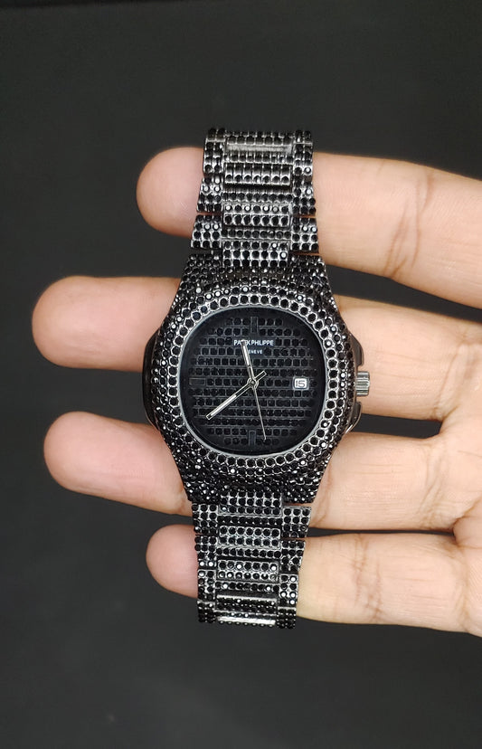 PATEK PHILIPPE ALL ICED OUT BLACK