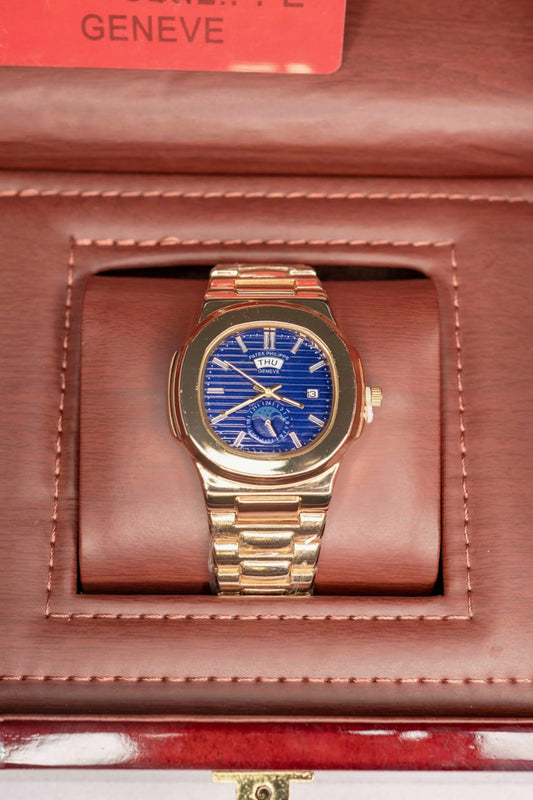 Patek Philippe Nautilus Rose Gold/Blue Men’s Watch Replica